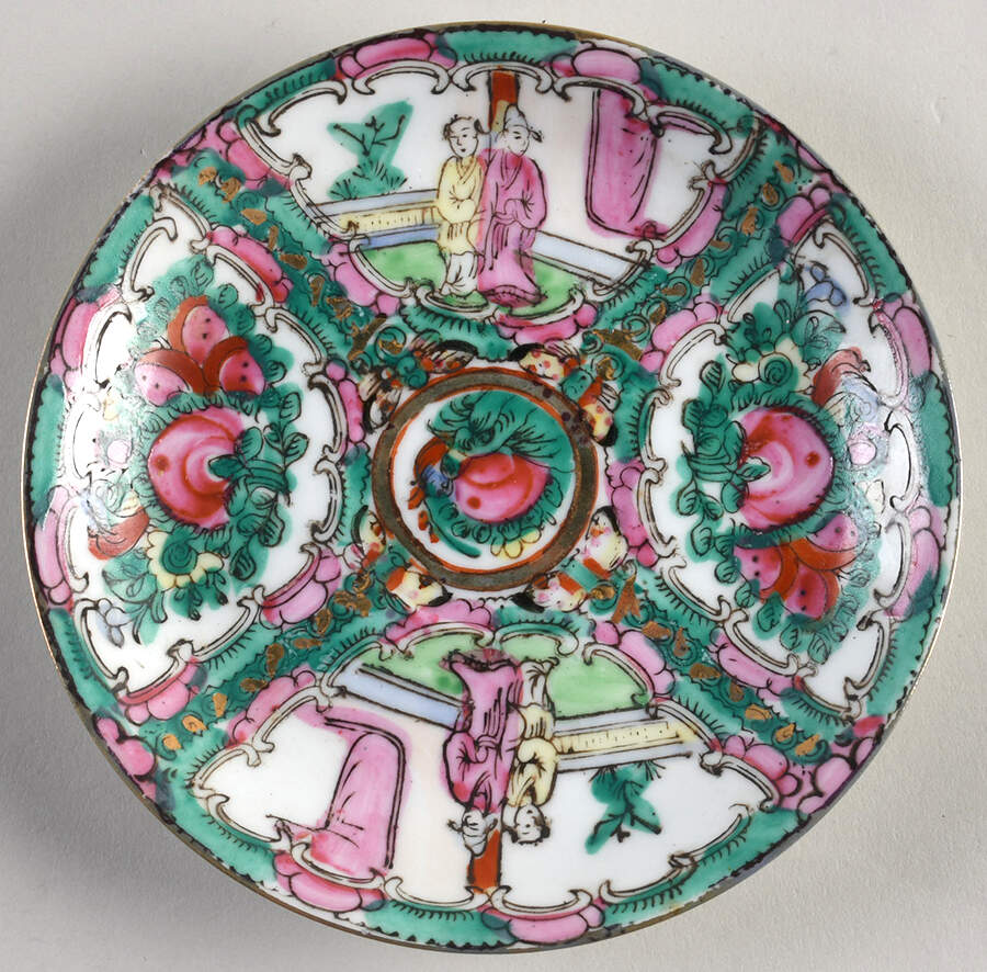 Rose Medallion (With People) Bread & Butter Plate by China (Made in China)-1