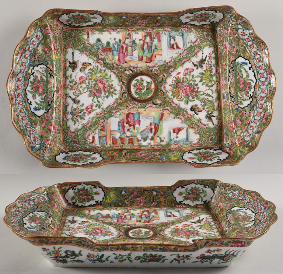 Rose Medallion (With People) Dresser Tray by China (Made in China)-1