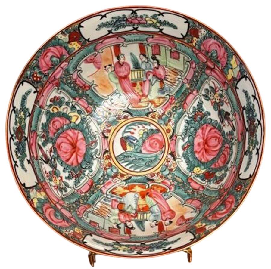 Rose Medallion (With People) 8" Round Bowl by China (Made in China)-1