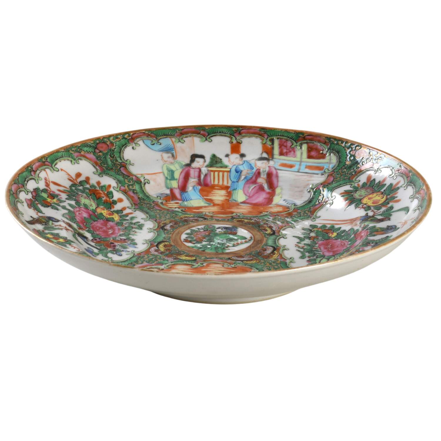 Rose Medallion (With People) Rim Soup Bowl by China (Made in China)-1