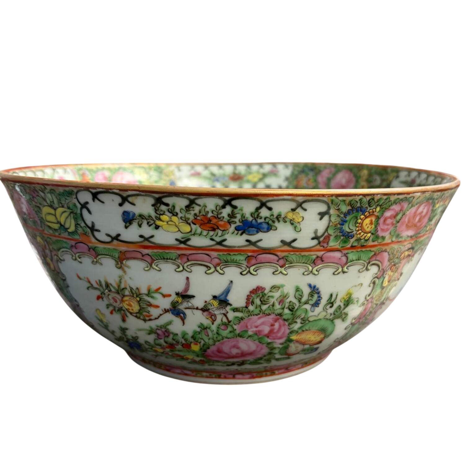 Rose Medallion (With People) 11" Round Serving Bowl by China (Made in China)-1