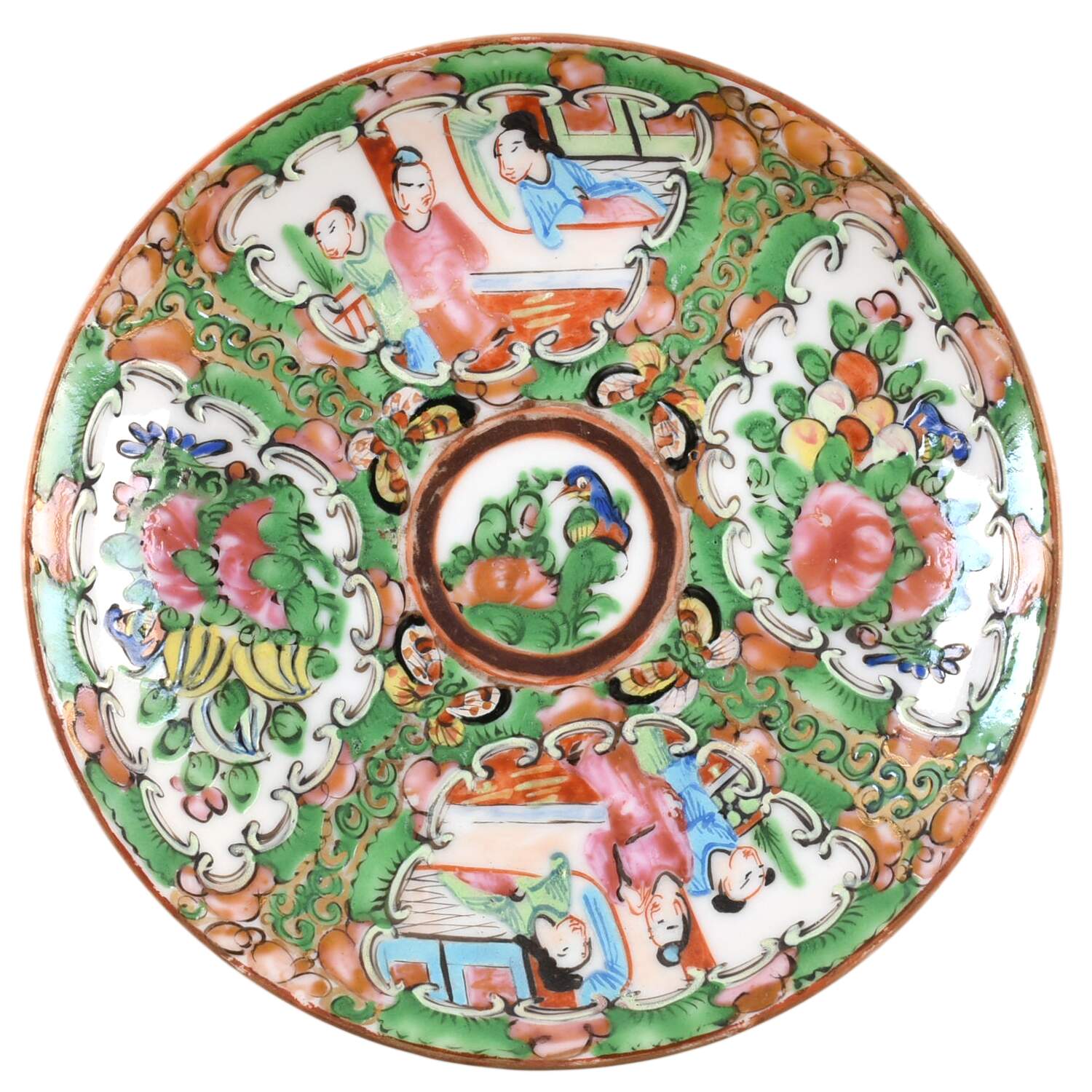 Rose Medallion (With People) Saucer for Footed Cup by China (Made in China)-1