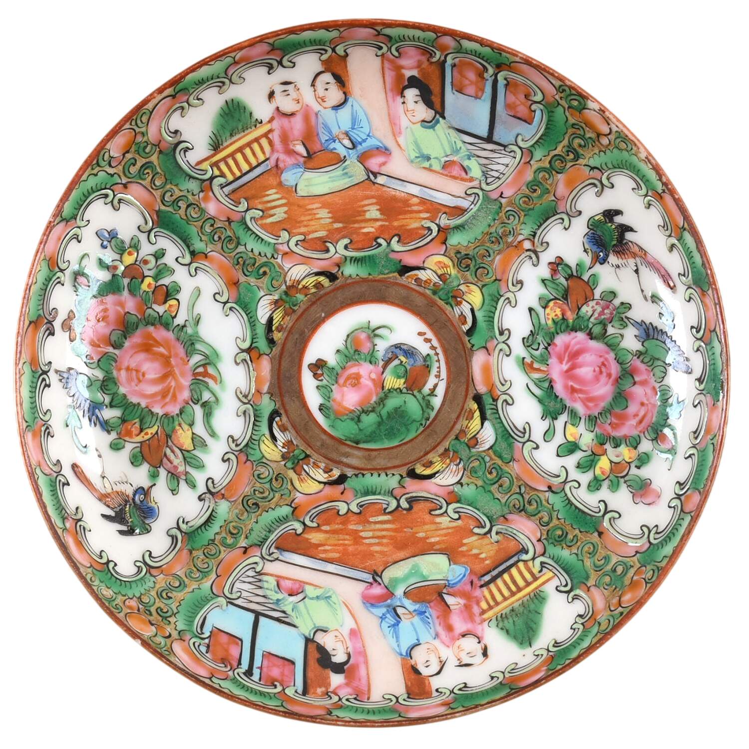 Rose Medallion (With People) Saucer for Footed Cup by China (Made in China)-1