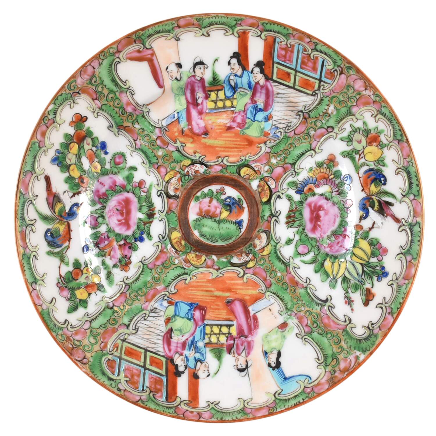 Rose Medallion (With People) Luncheon Plate by China (Made in China)-1