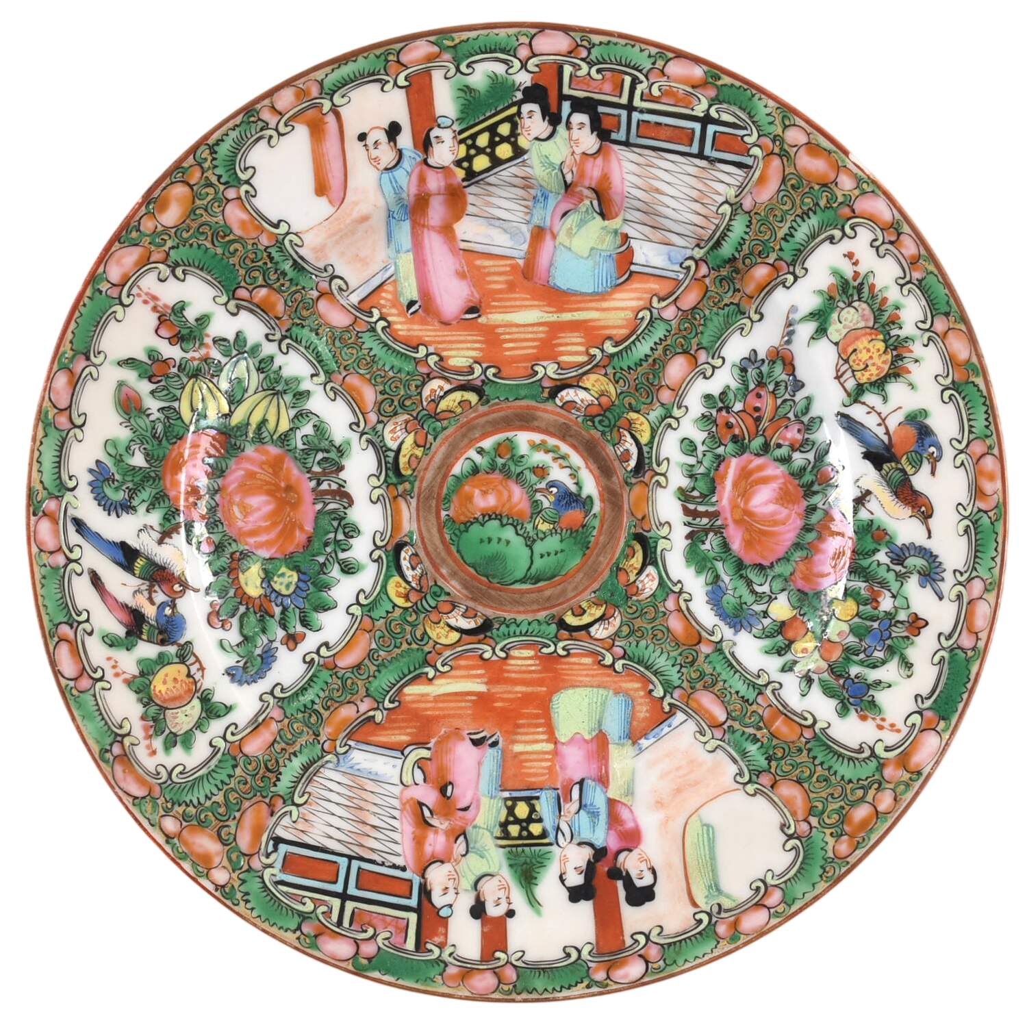 Rose Medallion (With People) Luncheon Plate by China (Made in China)-1
