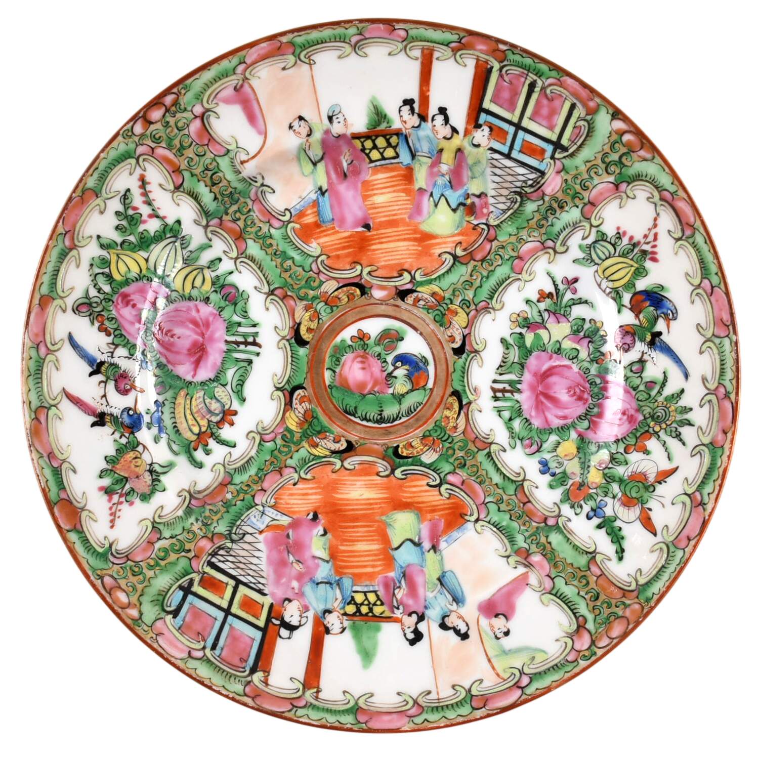 Rose Medallion (With People) Dinner Plate by China (Made in China)-1