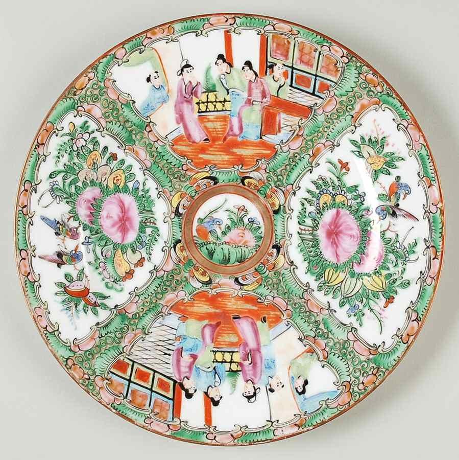 Rose Medallion (With People) Dinner Plate by China (Made in China)-1