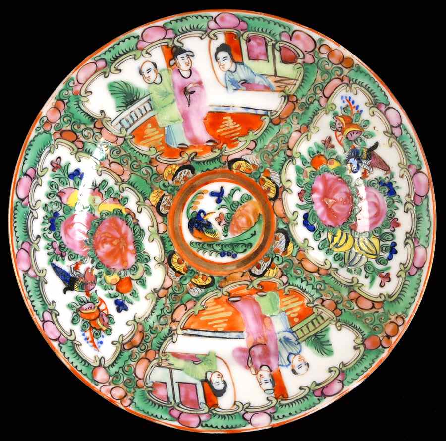 Rose Medallion (With People) Bread & Butter Plate by China (Made in China)-1