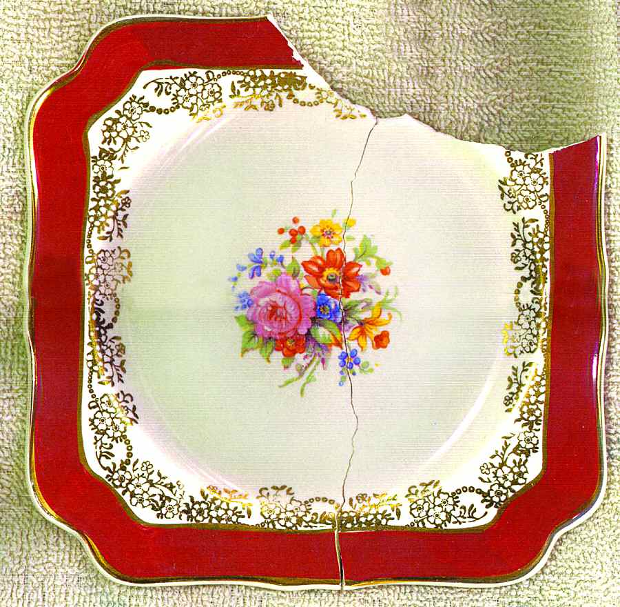 CRD179 Square Bread & Butter Plate by Crown Ducal-1