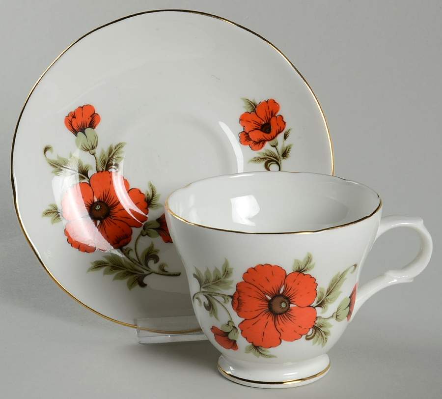 CNT6 Footed Cup & Saucer Set by Crown Trent-1