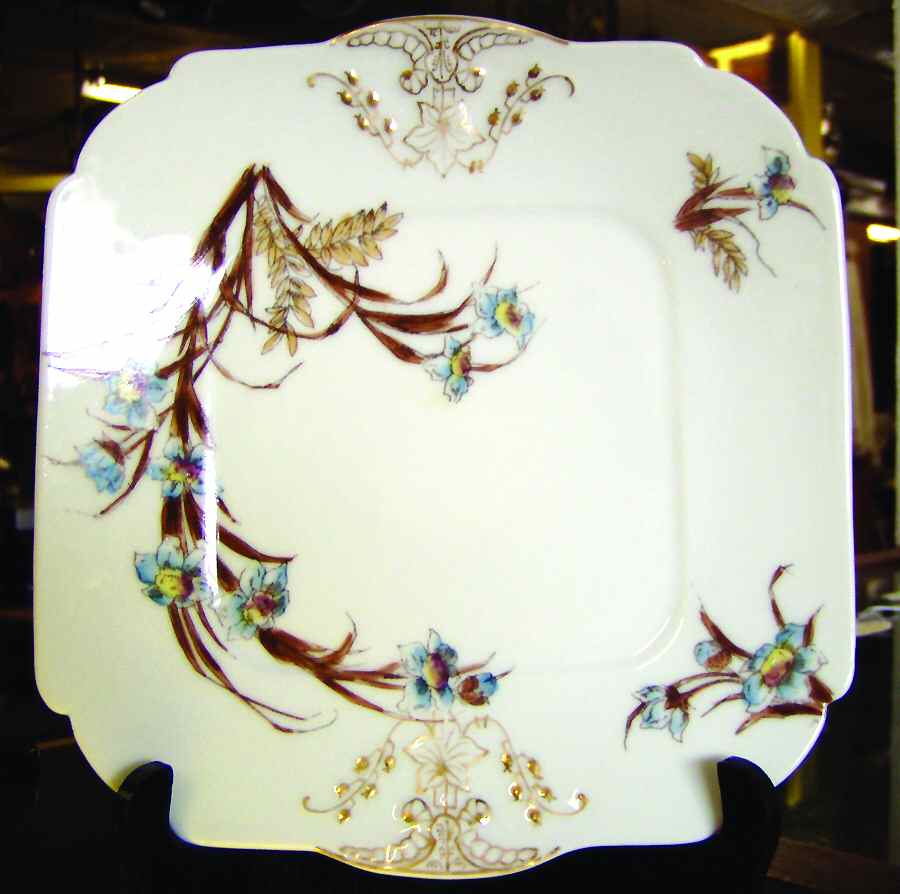 CHF1115 Square Handled Cake Plate by Charles Field Haviland-1