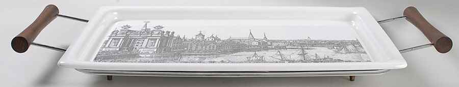 Renaissance 16" Rectangular Broil/Bake Tray w/Metal Holder by Corning Corelle-1