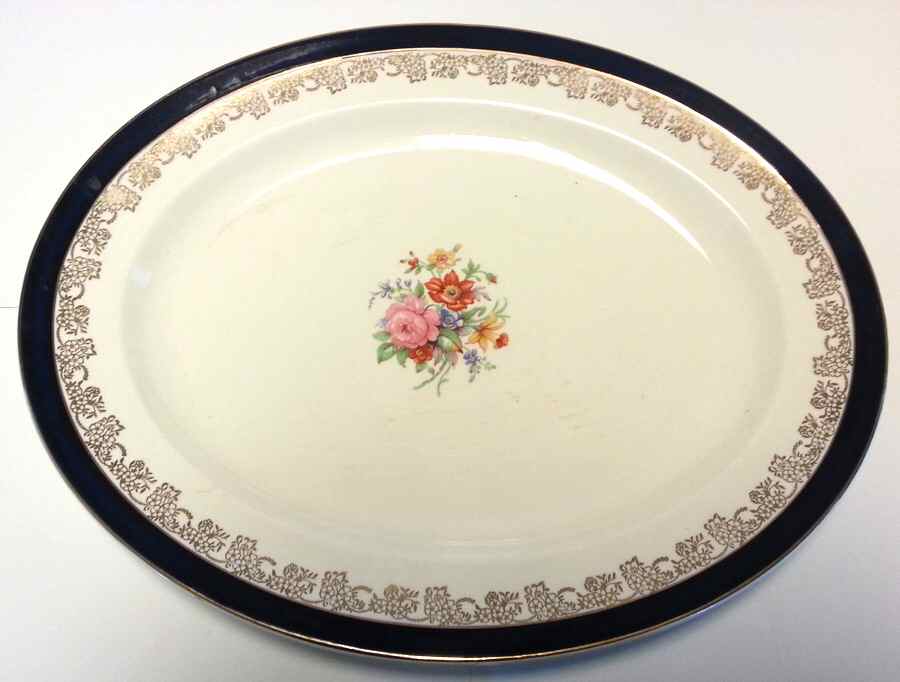 CRD180 14" Oval Serving Platter by Crown Ducal-1
