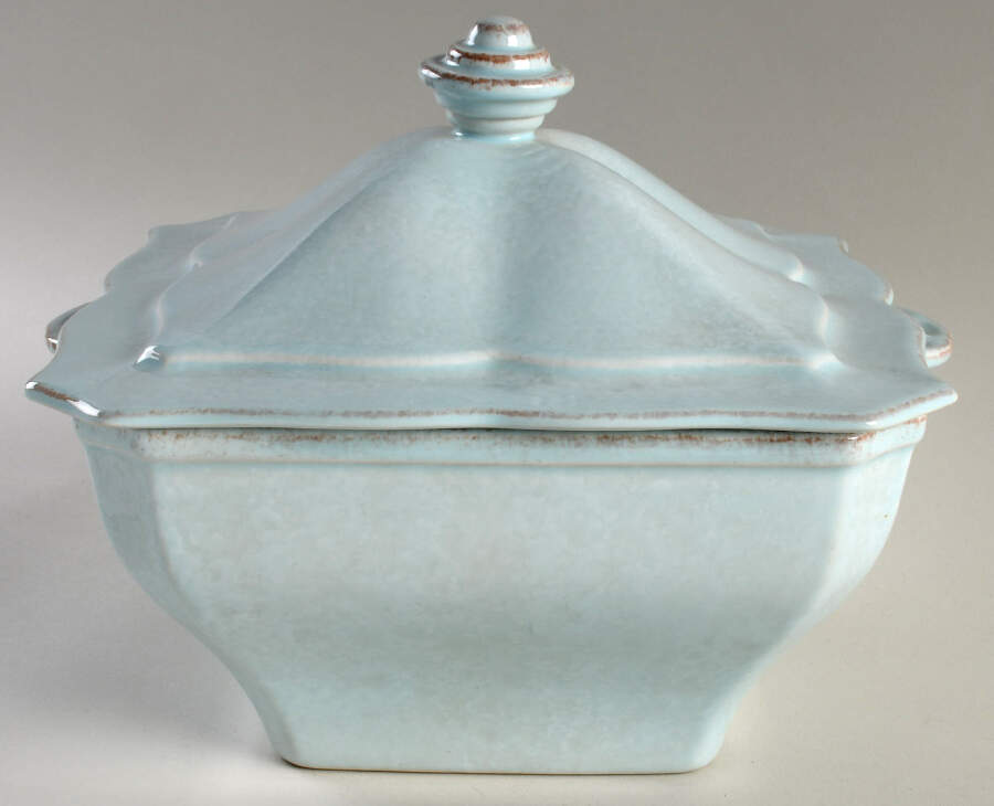 Impressions Robin's Egg (Blue) 3 Quart Square Casserole with Ceramic Lid by Casafina-1