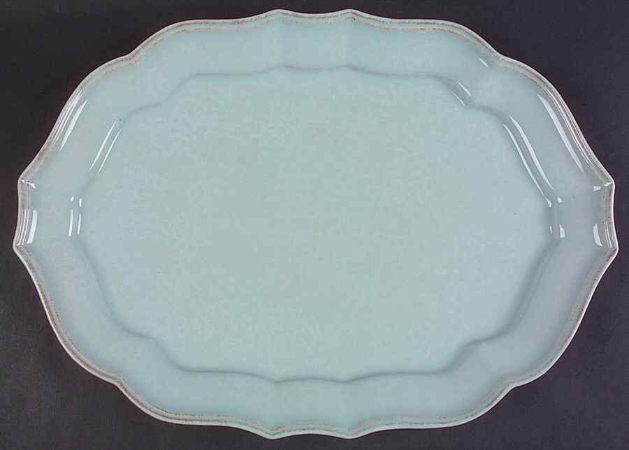 Impressions Robin's Egg (Blue) 17" Oval Serving Platter by Casafina-1