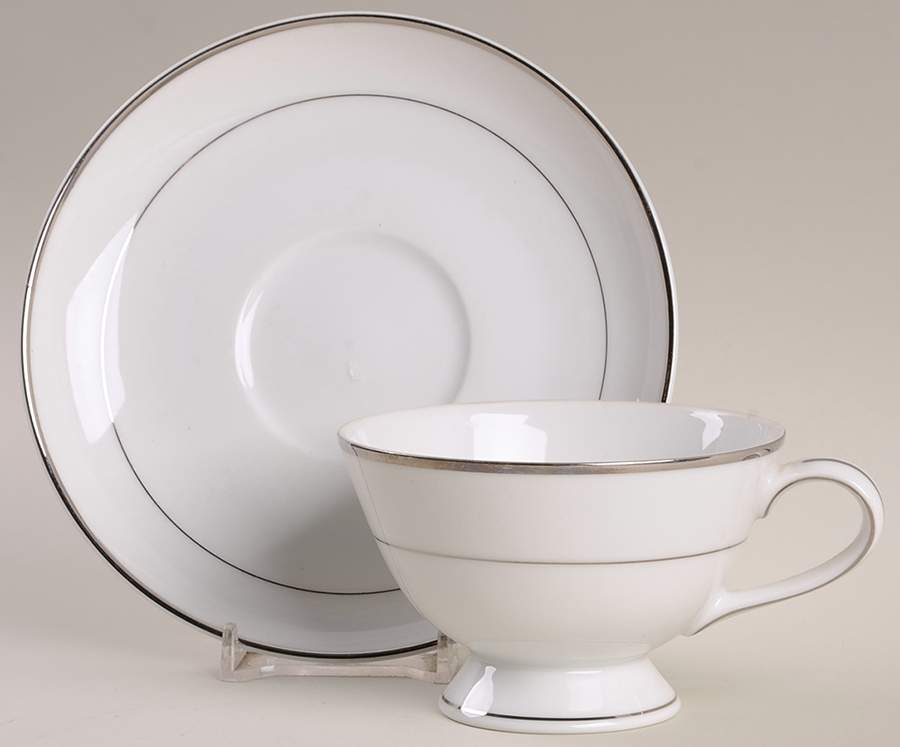 Fountainebleau Footed Cup & Saucer Set by Crown Royal-1