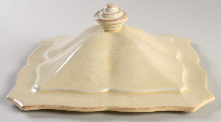 Impressions Buttercream (Yellow) Ceramic Lid for 3 Quart Square Casserole by Casafina-1