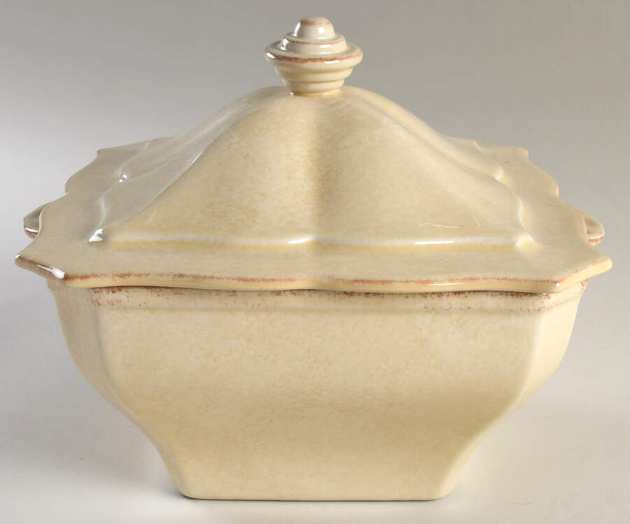 Impressions Buttercream (Yellow) 3 Quart Square Casserole with Ceramic Lid by Casafina-1