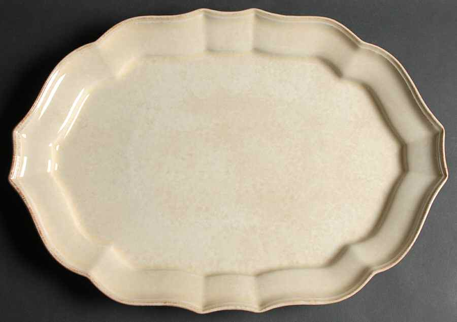 Impressions Buttercream (Yellow) 17" Oval Serving Platter by Casafina-1