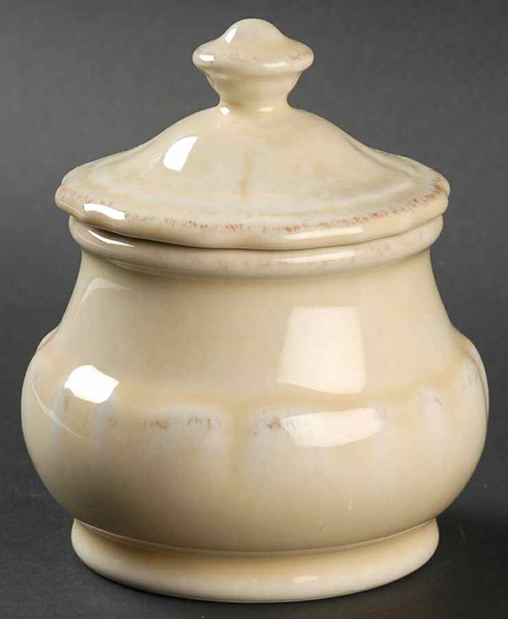 Impressions Buttercream (Yellow) Sugar Bowl & Lid by Casafina-1