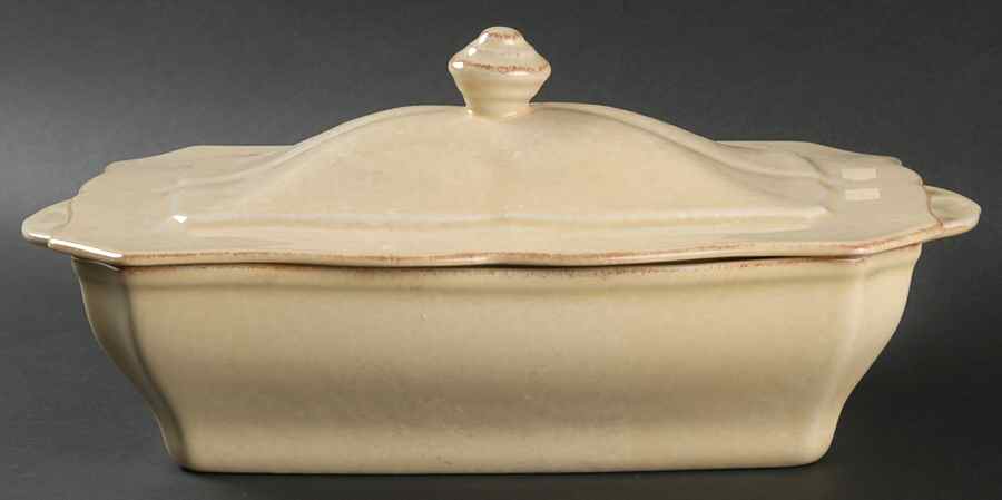 Impressions Buttercream (Yellow) 1.5 Quart Rectangular Casserole with Lid by Casafina-1