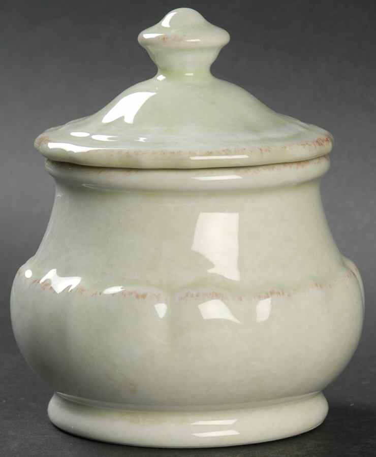 Impressions Celadon (Green) Sugar Bowl & Lid by Casafina-1