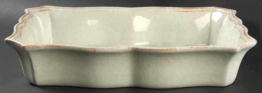Impressions Celadon (Green) 13"  Rectangular Baker by Casafina-1