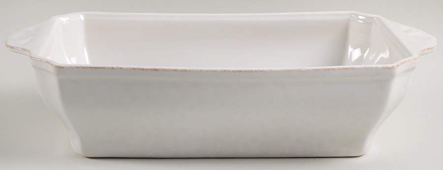 Impressions Linen White 1.5 Quart Rectangular Casserole No Lid by Casafina-1