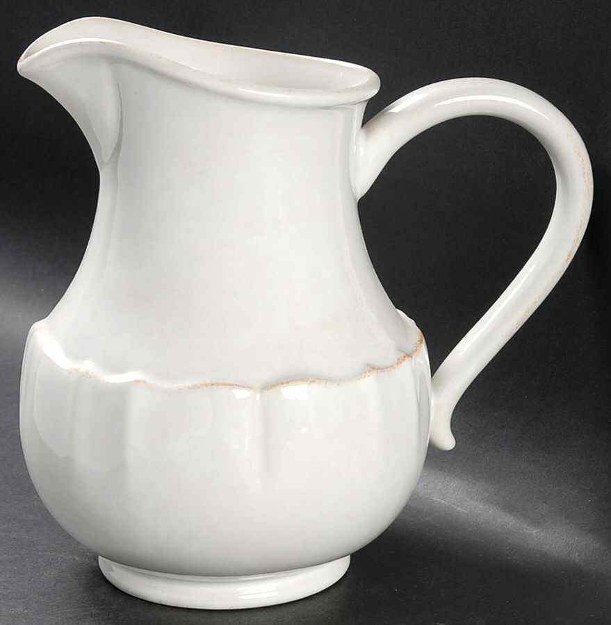 Impressions Linen White 48 Oz Pitcher by Casafina-1