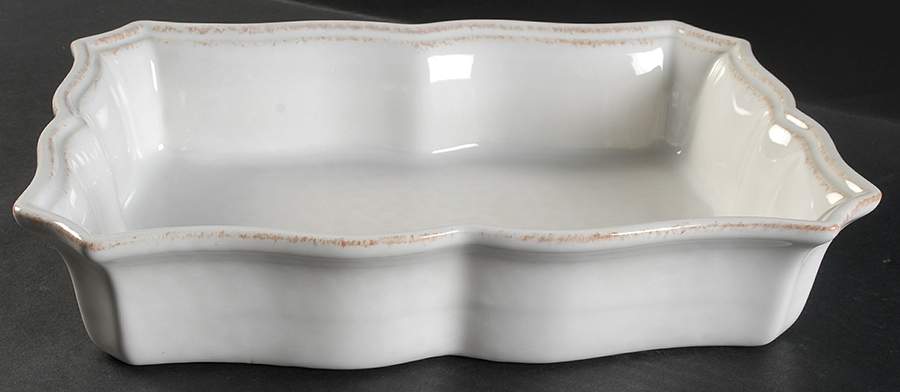 Impressions Linen White 11" Rectangular Baker by Casafina-1