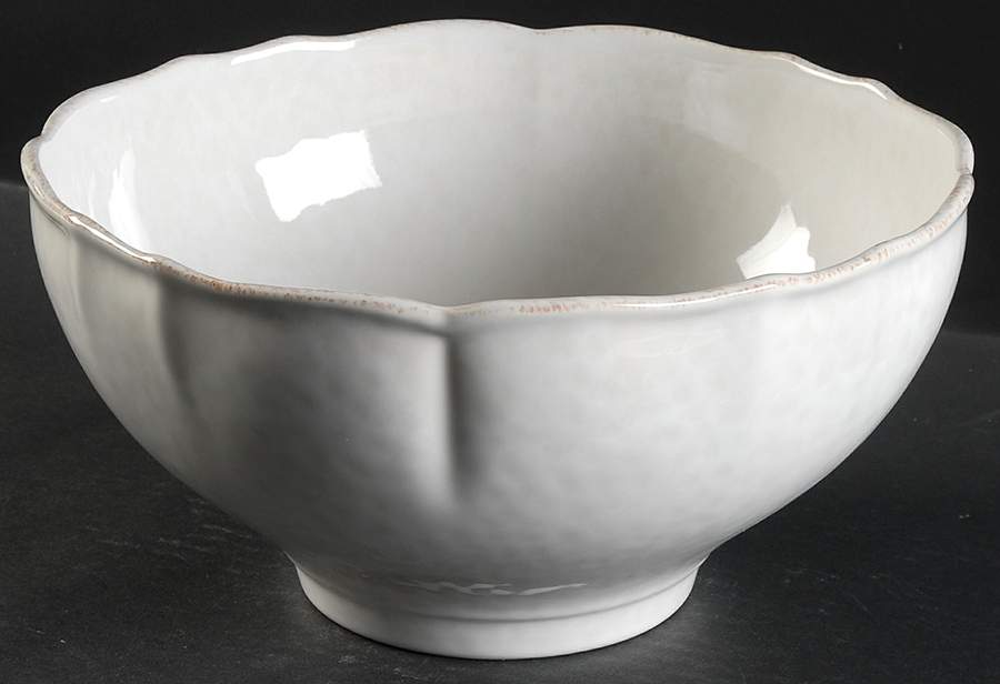 Impressions Linen White 10" Round Serving Bowl by Casafina-1