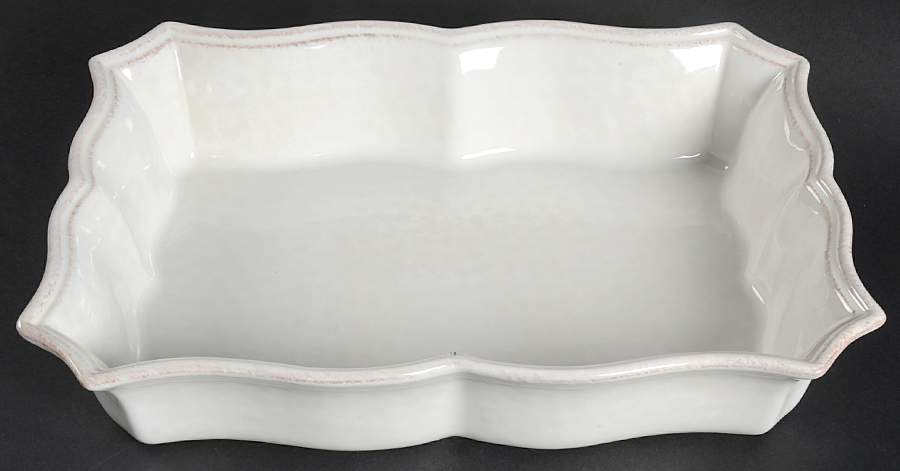 Impressions Linen White 13"  Rectangular Baker by Casafina-1