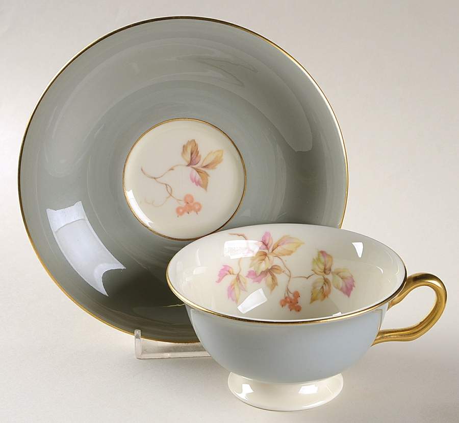 C62 Footed Cup & Saucer Set by Castleton (USA)-1