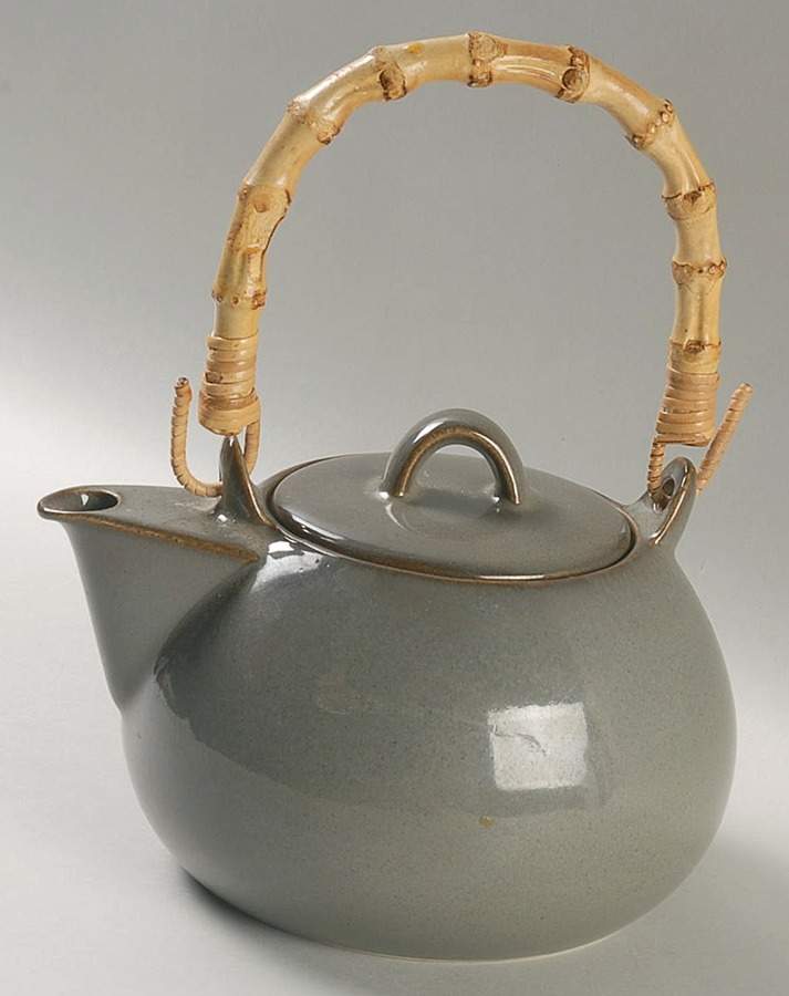 Masa Slate (Gray) Top Handle Teapot w/Lid & Infuser by Crate & Barrel-1
