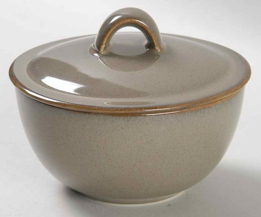 Masa Slate (Gray) Sugar Bowl & Lid by Crate & Barrel-1