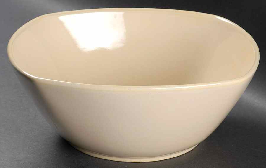 Masa Oatmeal (Cream) 9" Square Vegetable Bowl by Crate & Barrel-1