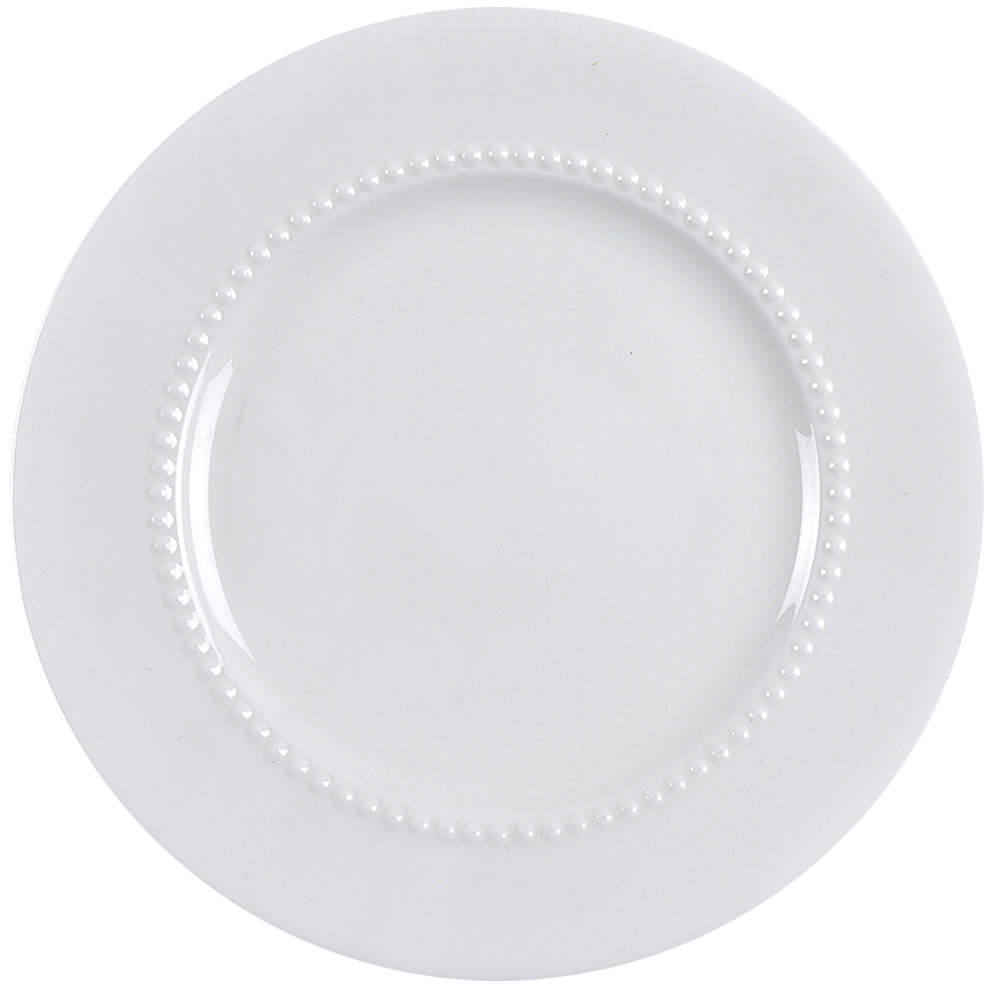 White Pearl Bread & Butter Plate by Crate & Barrel-1