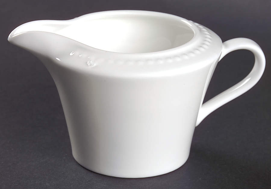 White Pearl Creamer by Crate & Barrel-1