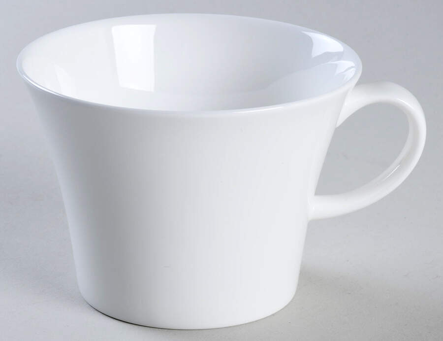 White Pearl Flat Cup by Crate & Barrel-1