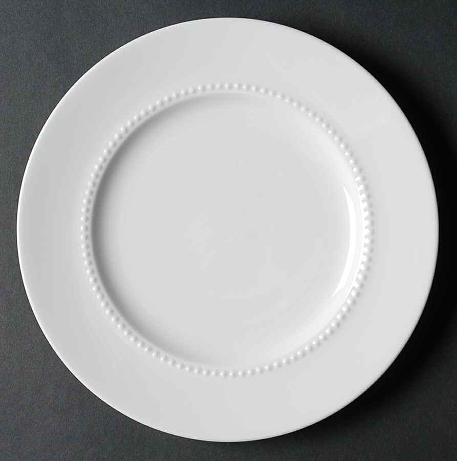 White Pearl Salad Plate by Crate & Barrel-1