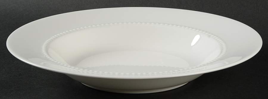 White Pearl Large Rim Soup Bowl by Crate & Barrel-1