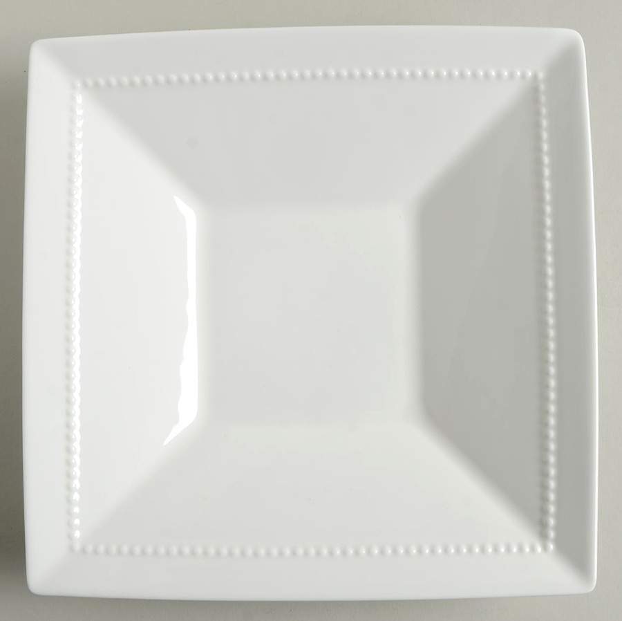 White Pearl 9" Square Serving Platter by Crate & Barrel-1