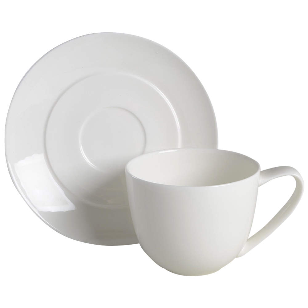 Halo Flat Cup & Saucer Set by Crate & Barrel-1