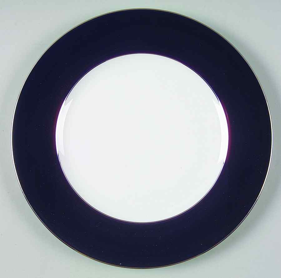 Platinum Line Cobalt Salad Plate by Crate & Barrel-1