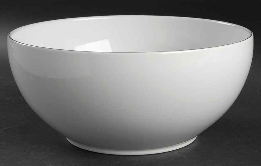 Dune (Black Trim) 9" Round Vegetable Bowl by Crate & Barrel-1