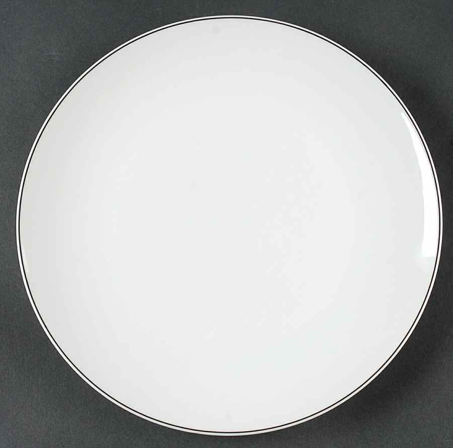Dune (Black Trim) Salad Plate by Crate & Barrel-1