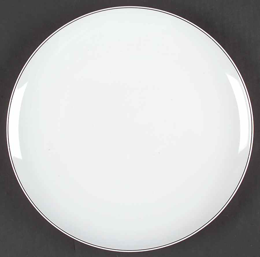 Dune (Black Trim) Dinner Plate by Crate & Barrel-1