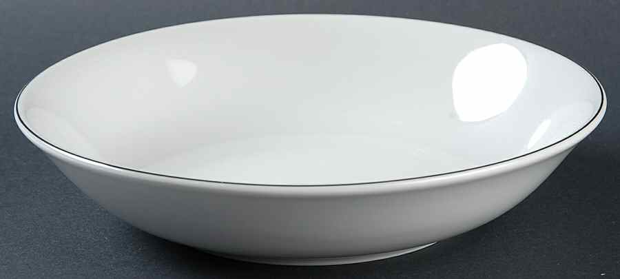 Dune (Black Trim) Coupe Soup Bowl by Crate & Barrel-1