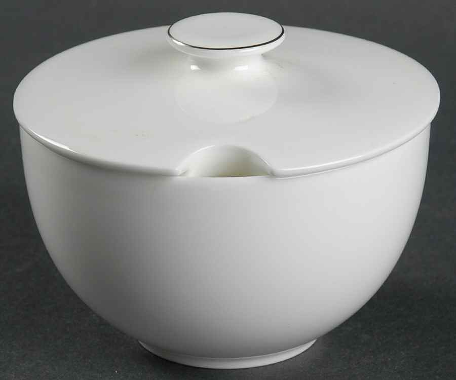 Platinum Line Sugar Bowl & Lid by Crate & Barrel-1