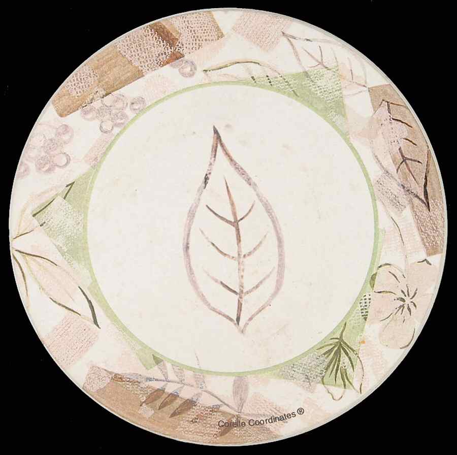 Textured Leaves (Corelle) Stone/Thirsty Coaster by Corning Corelle-1